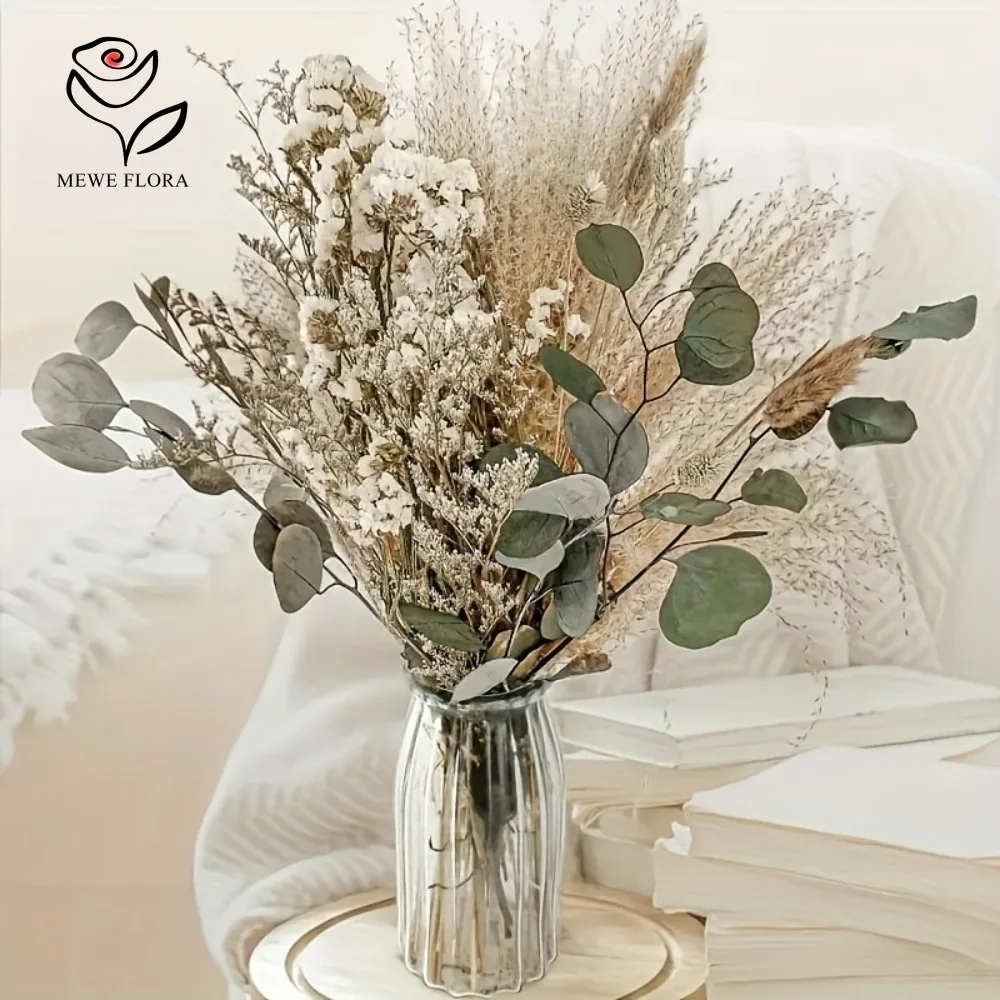 Dried Pampas Bundle - 천연 말린 꽃 부케, 현대 홈