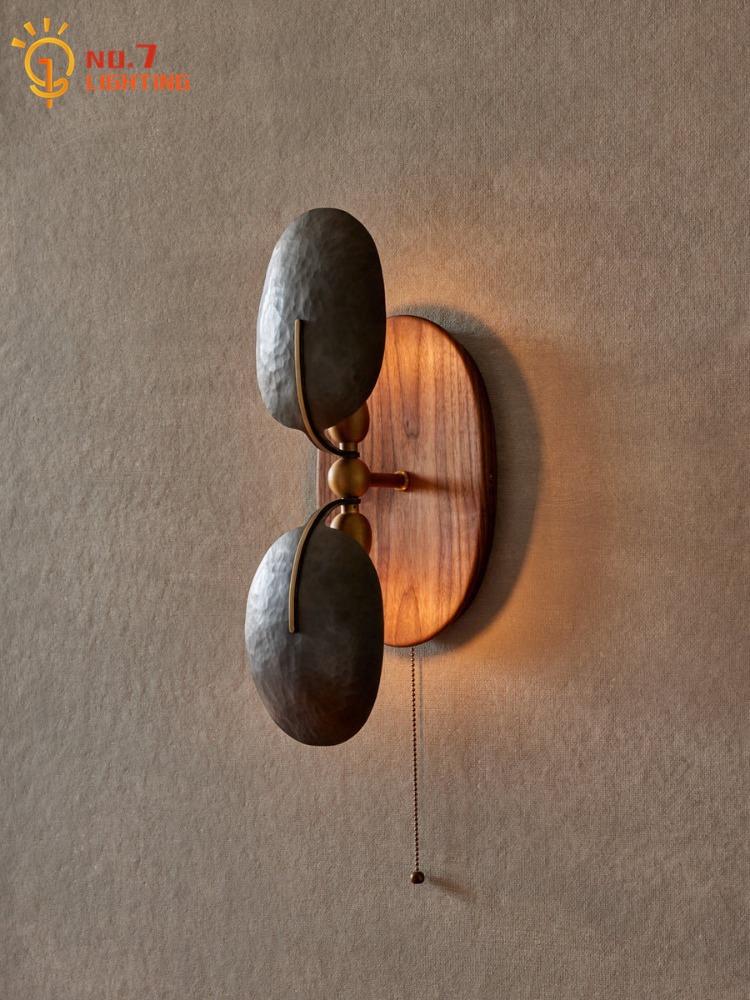 Interior Design Years - 아메리칸 레트로 원목 구리 벽등 LED