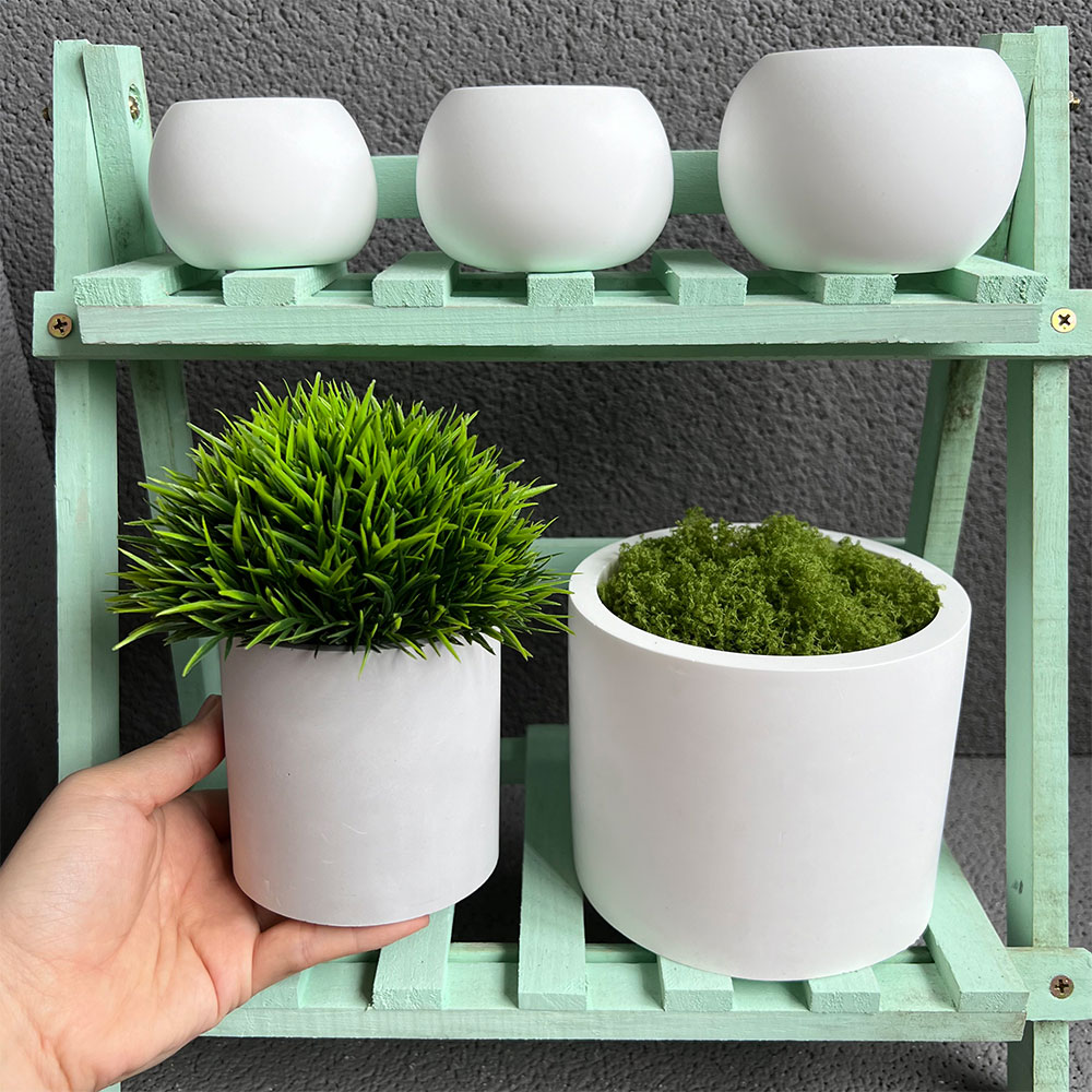 Terrazzo Pot Cement - DIY 실리콘 몰드 라운드 스퀘어 테라조