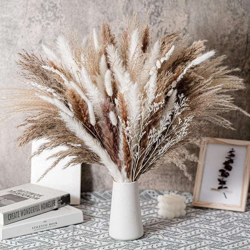 Dried Pampas Bundle - 50-105개 보헤미안풍 믹스 드라이 플라워 번들,