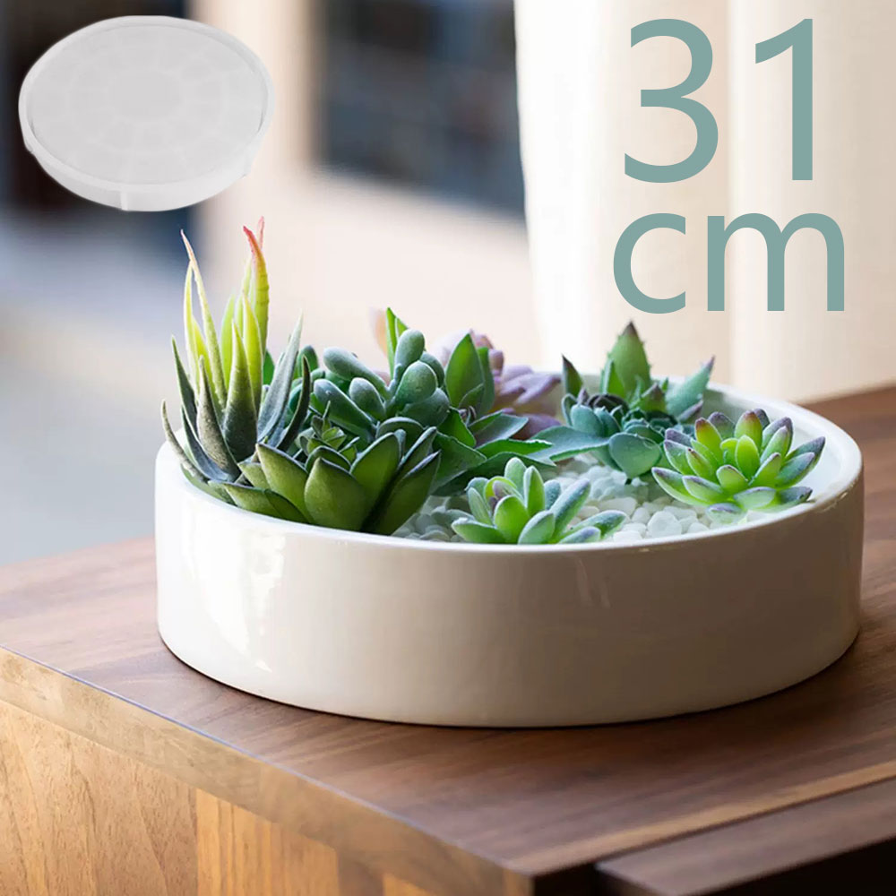 Terrazzo Pot Cement - 31cm 원형 시멘트 화분 실리콘 몰드