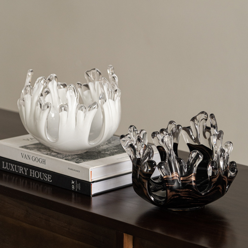 Interior Design Book - 유리 수공예품 데스크탑 보관 용기 불규칙한