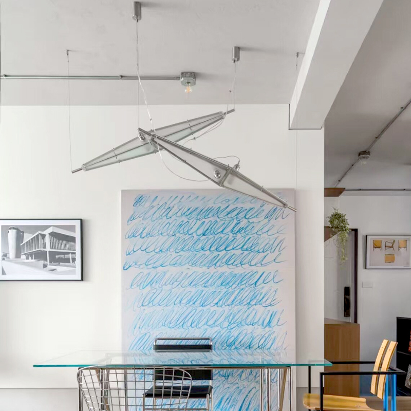 LED 유리 샹들리에 미니멀리스트 디자인 실버 아트 장 - Interior Design Years 리뷰 및 가격