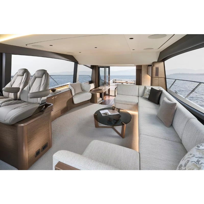 맞춤형 고급 모터 요트, 모던 디자인의 티크 데크 및  - Interior Design Deck 리뷰 및 가격