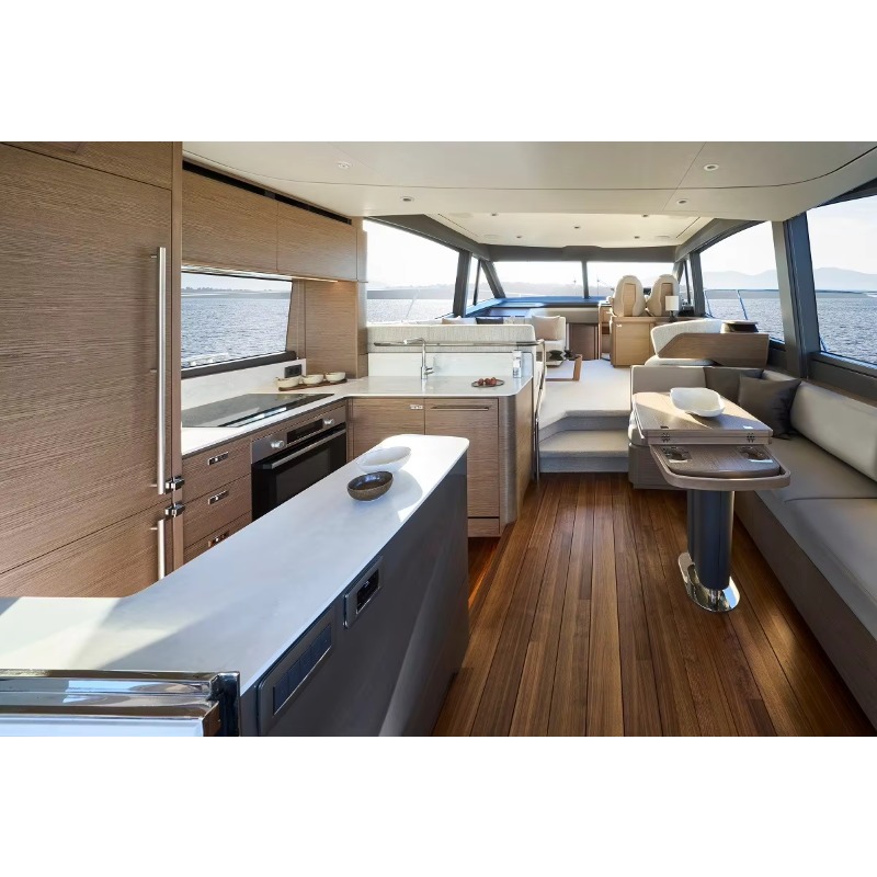 맞춤형 고급 모터 요트, 모던 디자인의 티크 데크 및  - Interior Design Deck 리뷰 및 가격