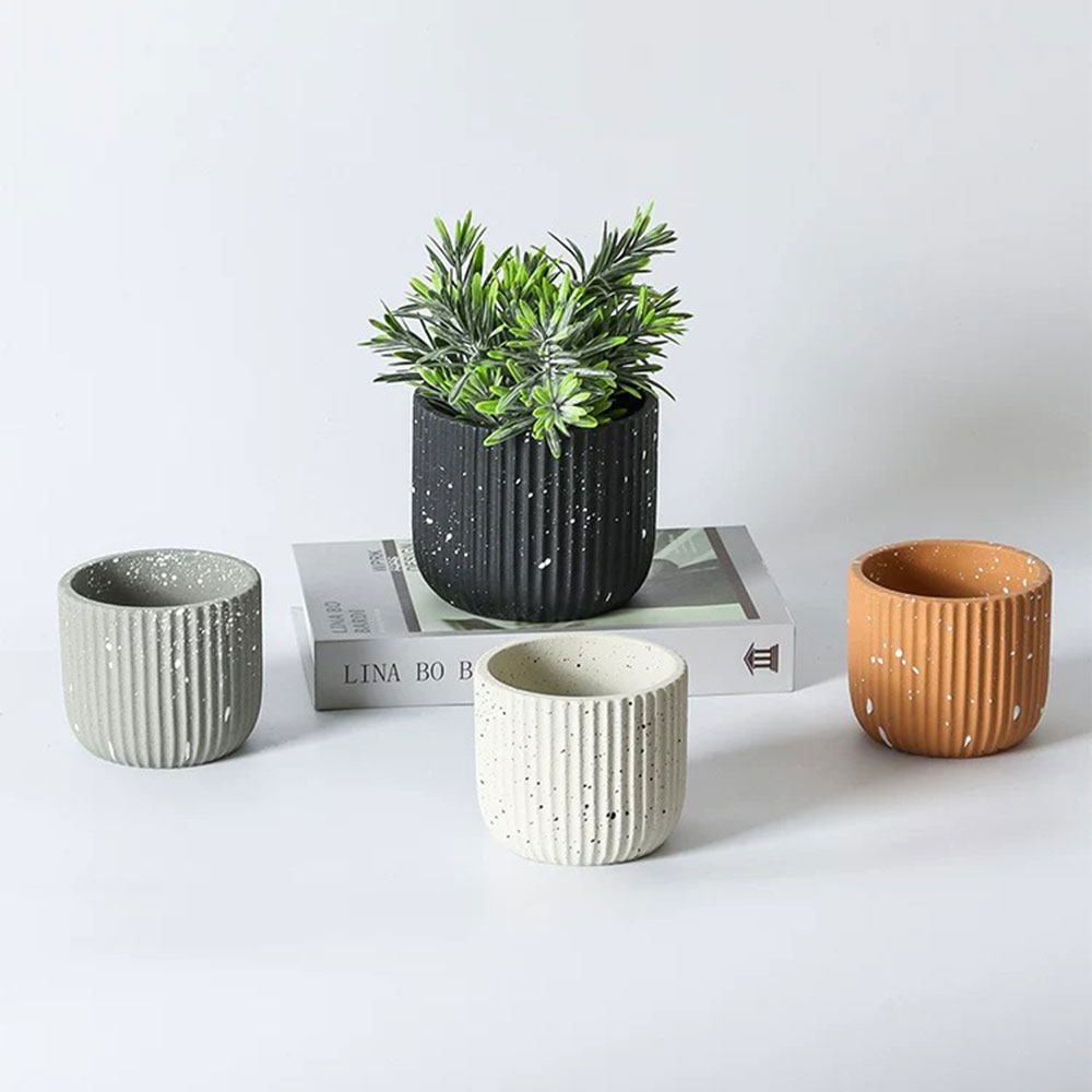 미니멀리스트 스트라이프 테라조 콘크리트 화분 실리콘 몰 - Terrazzo Pot Cement 리뷰 및 가격