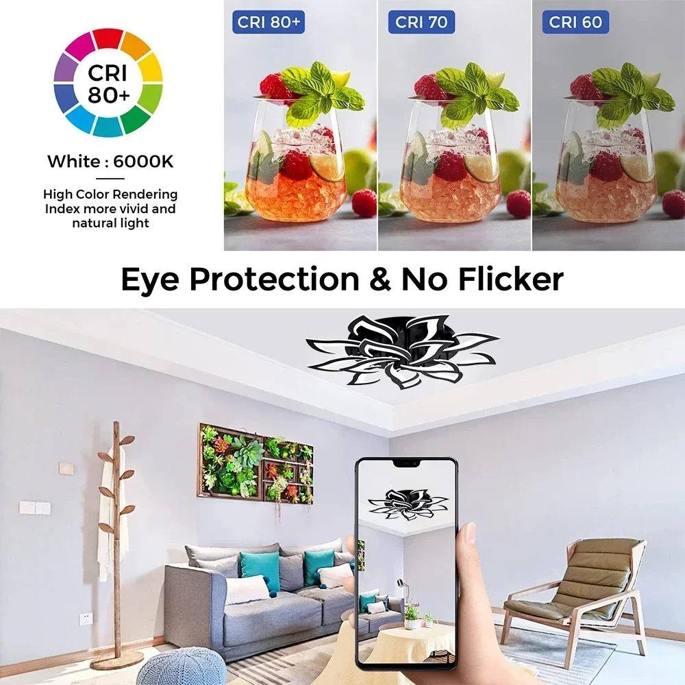디자이너 LED 꽃잎 샹들리에, 거실 침실 주방 모던  - Interior Design Years 리뷰 및 가격