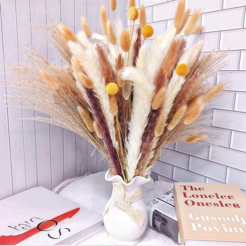 50-105개 보헤미안풍 믹스 드라이 플라워 번들, 천 - Dried Pampas Bundle 리뷰 및 가격