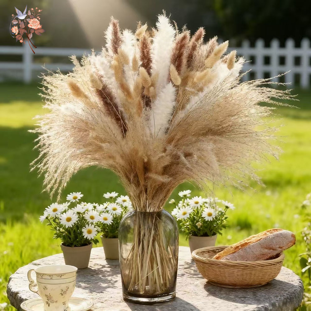 혼합 자연 건조 꽃다발 팜파스 토끼꼬리풀 보헤미안 스타 - Dried Pampas Bundle 리뷰 및 가격