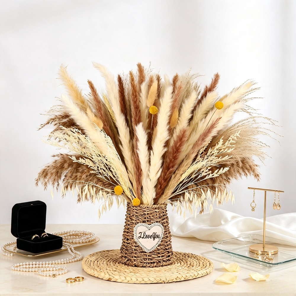 자연스러운 혼합 드라이 플라워 부케, 팜파스 그래스,  - Dried Pampas Bundle 리뷰 및 가격