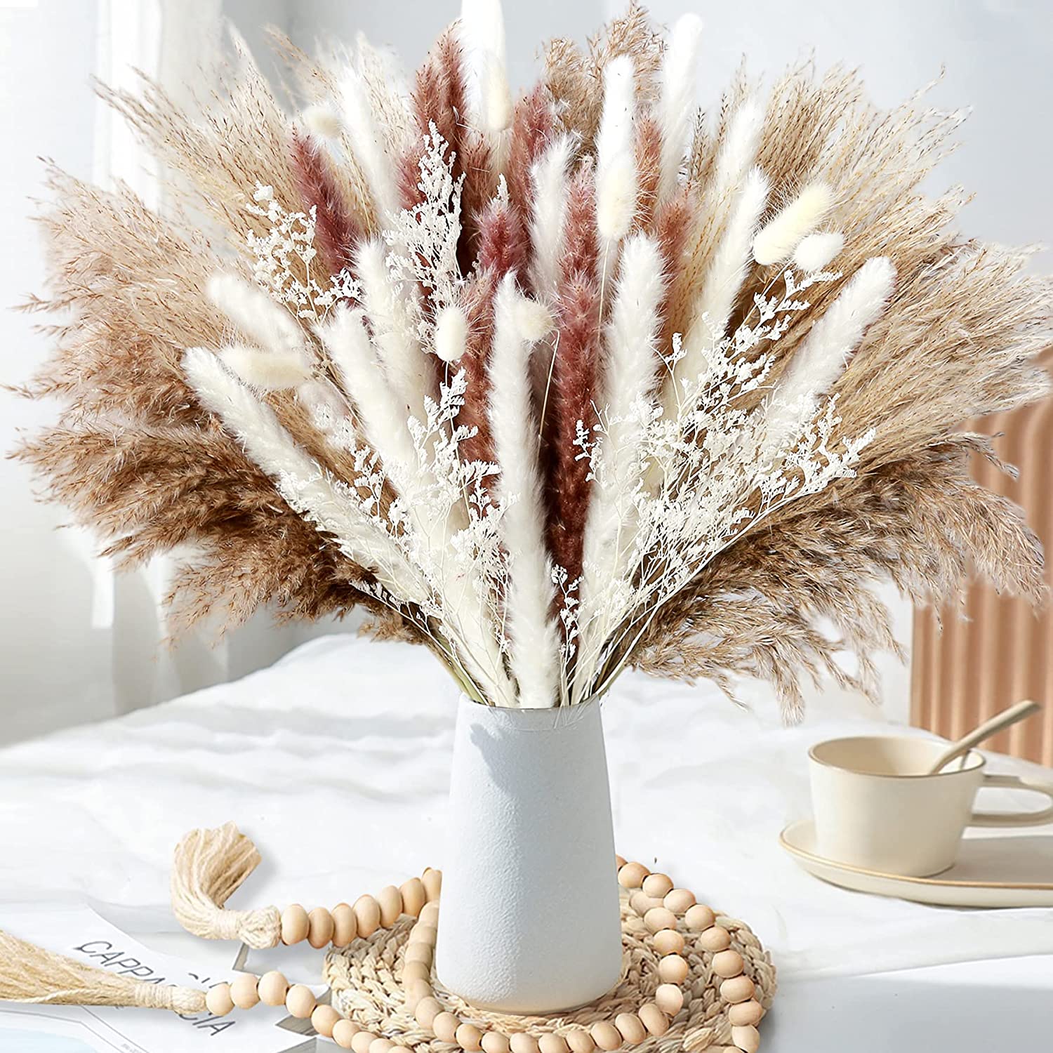 홈 테이블 장식용 건조 식물 꽃 천연 리얼 드라이 플랜 - Dried Pampas Bundle 리뷰 및 가격