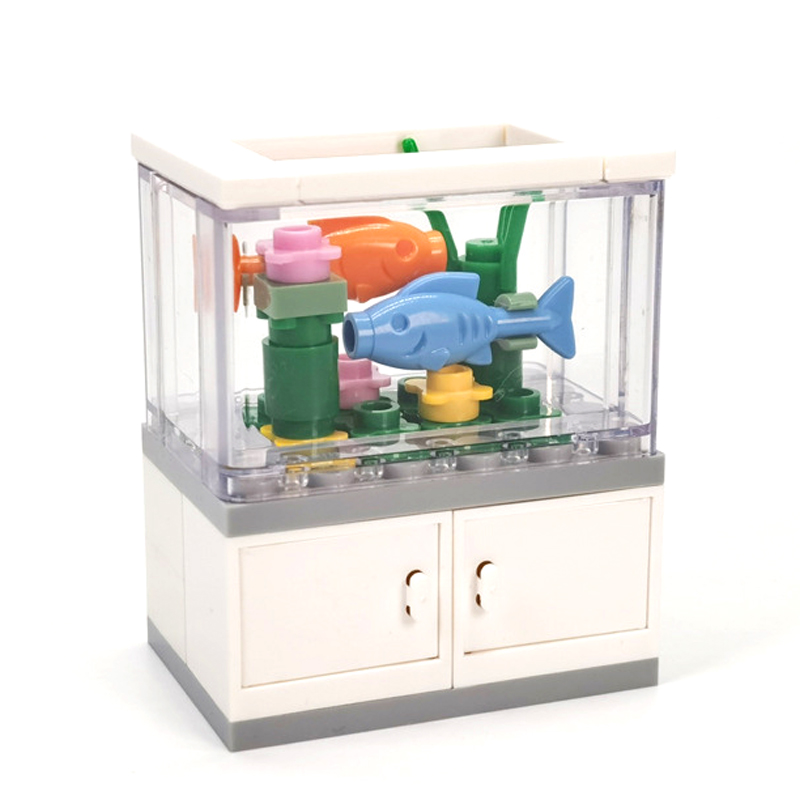 물고기 탱크 빌딩 블록 MOC 빛나는 장난감 도시 장면 - Interior Design Lego 리뷰 및 가격
