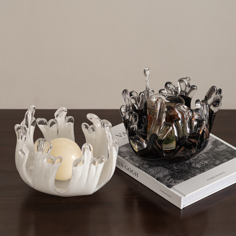 유리 수공예품 데스크탑 보관 용기 불규칙한 물방울 파도 - Interior Design Book 리뷰 및 가격